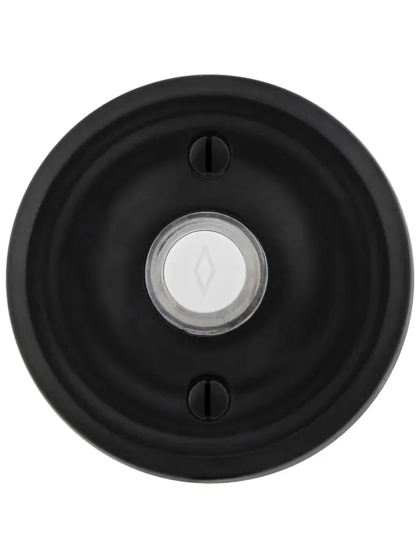 Final Sale Doorbell Button with Classic Rosette - Matte Black