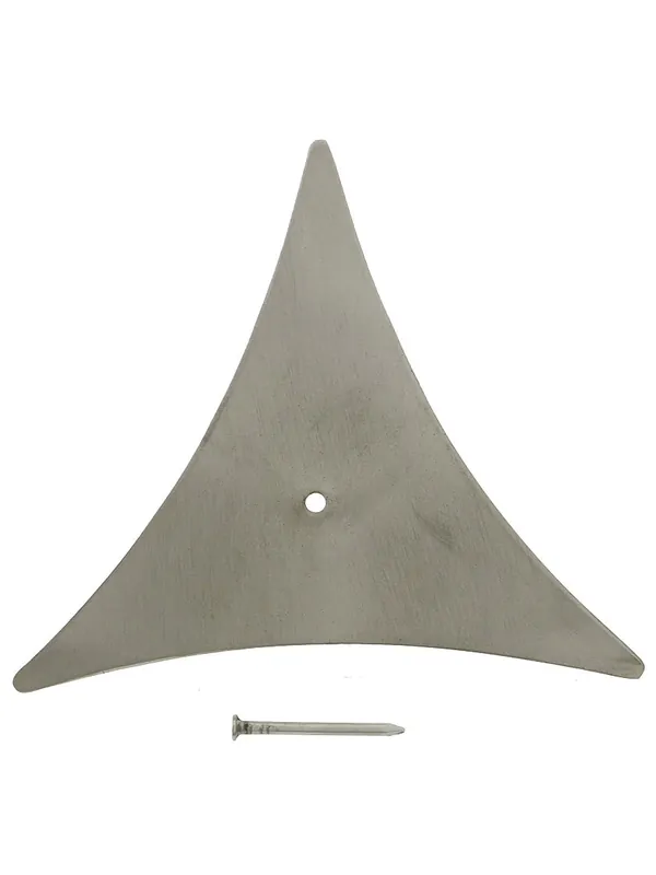 Plain Brass Dust Corner With Choice of Finish - Satin Nickel Reduced Price