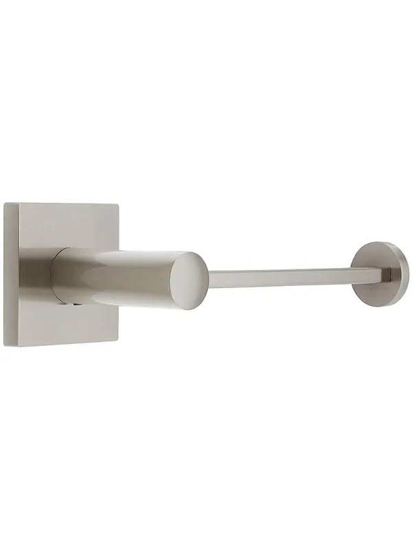 Don’t Miss Out Contemporary Brass Toilet-Paper Holder with Square Rosette - Satin Nickel