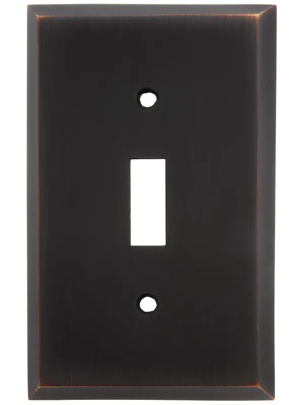 Buy Direct Traditional Single Toggle Switch Plate In Forged Brass - Oil-Rubbed Bronze