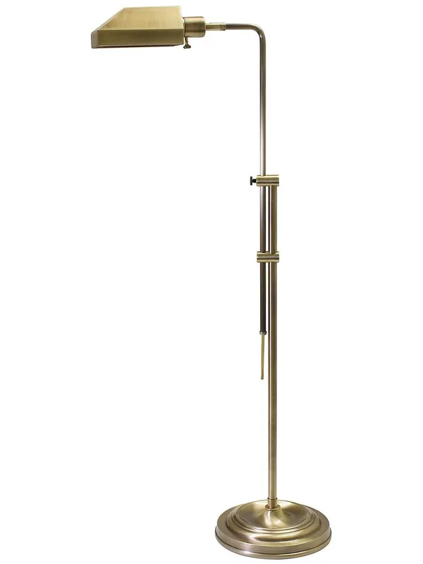 Meta Pharmacy-Style Adjustable Floor Lamp - Antique Brass Certified