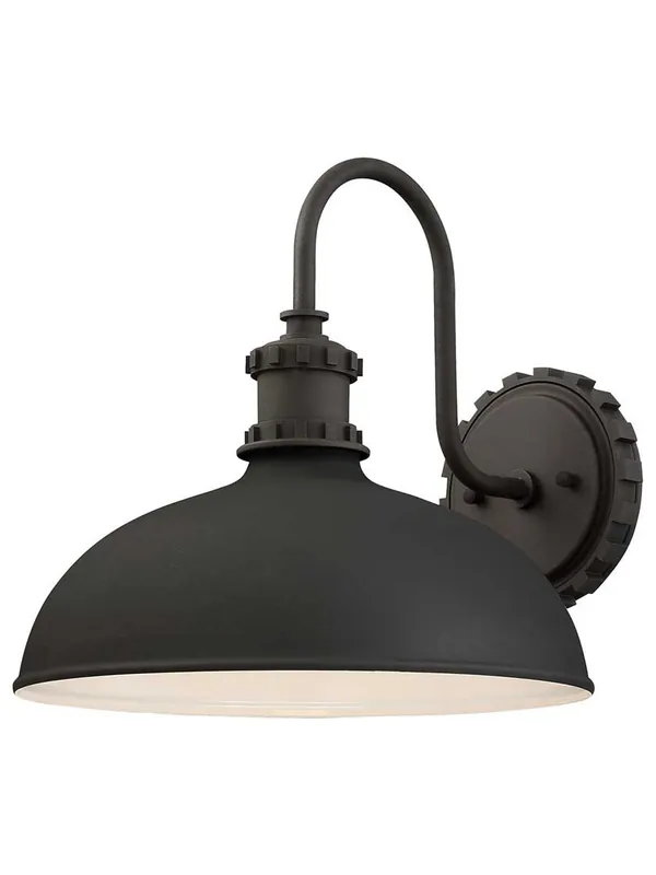 Free Delivery Escudilla 12-inch 1-Light Outdoor Wall Mount - Black