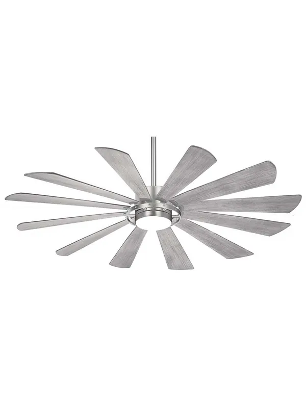 Windmolen - 65 Inch LED Ceiling Fan - Brushed Steel Instant Buy