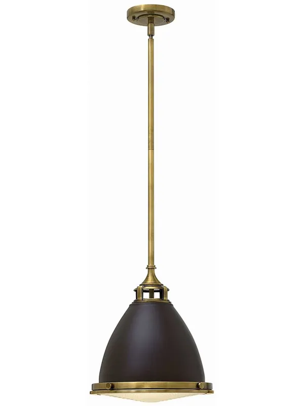 Amelia Large Stem Pendant with Metal Shade - Buckeye Bronze Buy Direct