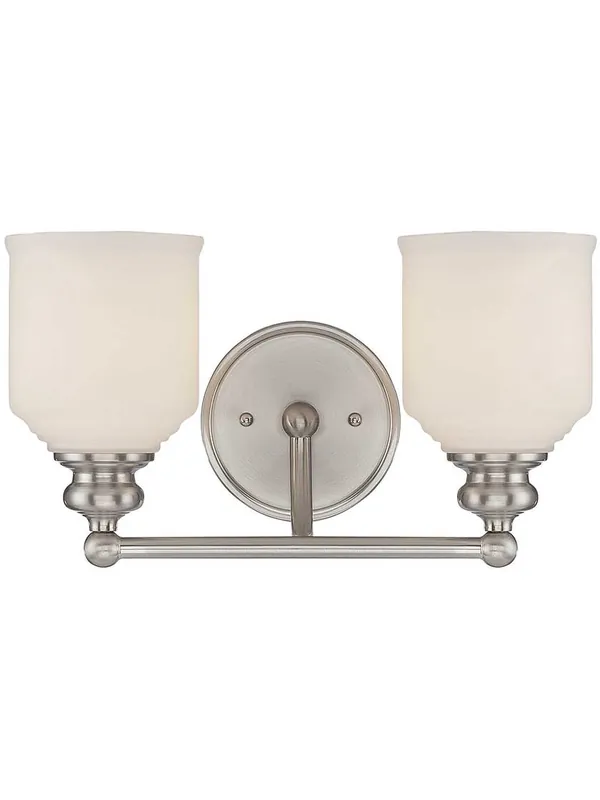 Price Drop Melrose 2-Light Bath Bar - Satin Nickel