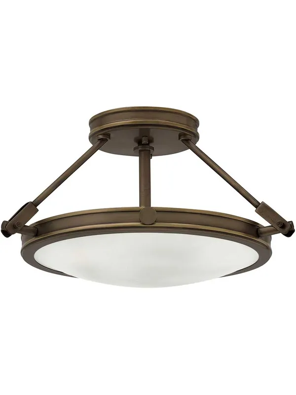 Collier 3-Light Semi-Flush Ceiling Light - Light Oiled Bronze Hot Picks