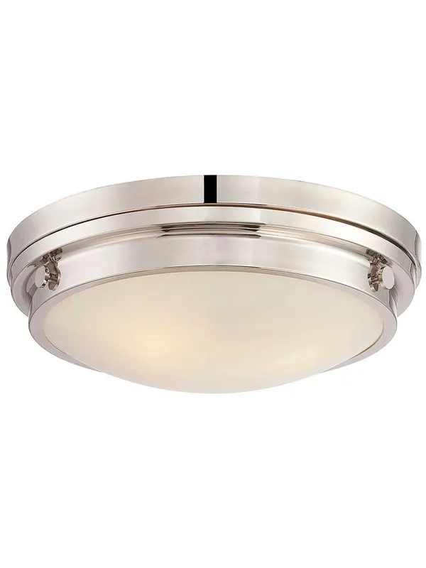 Markdown Lucerne 15" Flush-Mount Ceiling Light - Polished Nickel