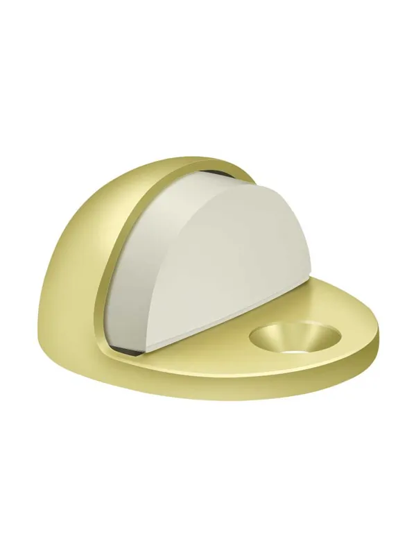 Final Sale Floor-Mount Dome Door Stop - Polished Brass