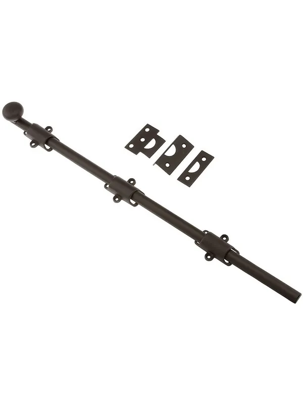 18" Traditional Style Surface Door Bolt In Solid Brass - Oil-Rubbed Bronze Flash Sale