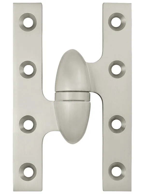 5" x 3 1/4" Premium Olive Knuckle Hinge - Satin Nickel Free Shipping