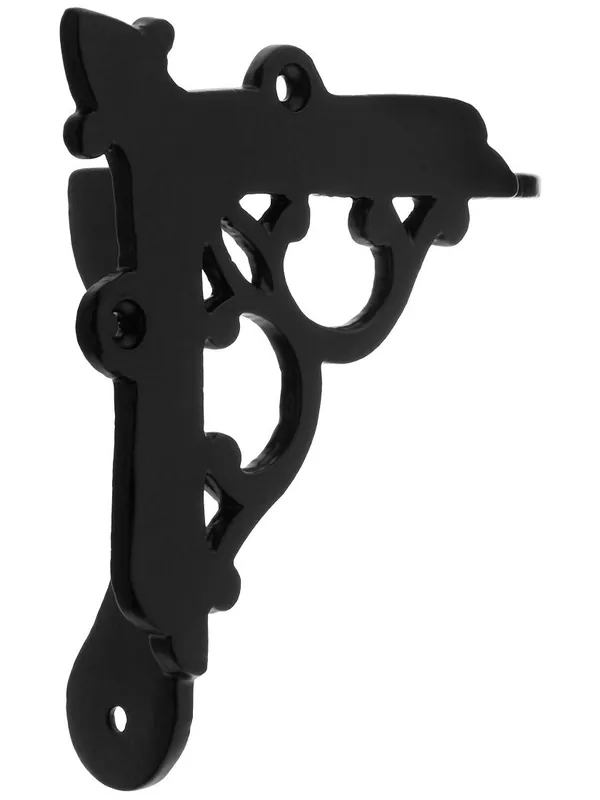 Ornate Screen Door Corner Brace - Matte Black Best Price