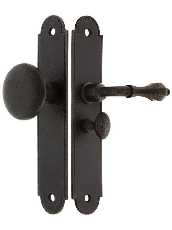 Arch Top Screen Door Lock Set With 1 1/4" Backset - Medium Bronze In Demand