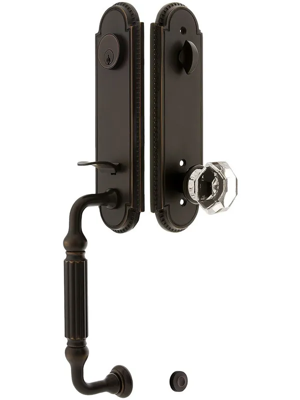 Orleans Style Tubular Handleset With Choice Of Interior Knob Or Lever - Oil-Rubbed Bronze - 2 3/8" backset Get Yours
