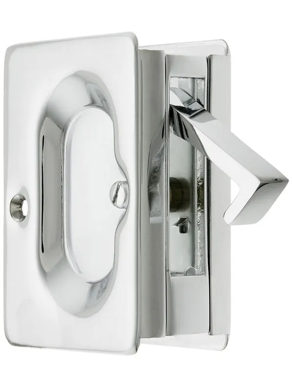 Wholesale Premium Quality Mid-Century Pocket Door Passage Set - Polished Chrome