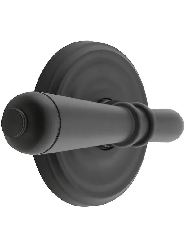 Classic Rosette Set With Turino Levers - Matte Black - Privacy - 2 3/8 Low Price