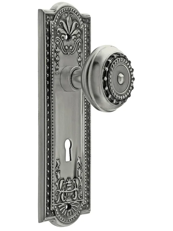 Meadows Design Mortise Lock Set With Matching Knobs - Antique Pewter Buy Online