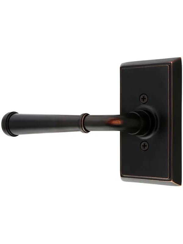 Providence Rosette Door Set with Merrimack Levers - Oil-Rubbed Bronze - Privacy - 2 3/4 While Supplies Last