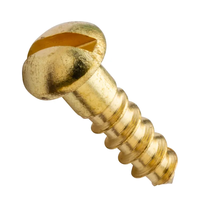 Top Rated Centerline #6 x 1/2'' Round Head Slotted Wood Screws, Solid Brass, 50-Pack