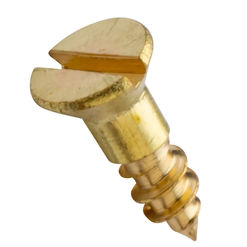 Place Order Centerline #4 x 3/8'' Flat Head Slotted Wood Screws, Solid Brass, 50-Pack