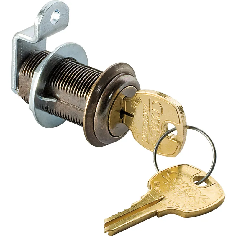 1-3/16" Long Cylinder Lock - Antique brass, keyed alike Buy Direct