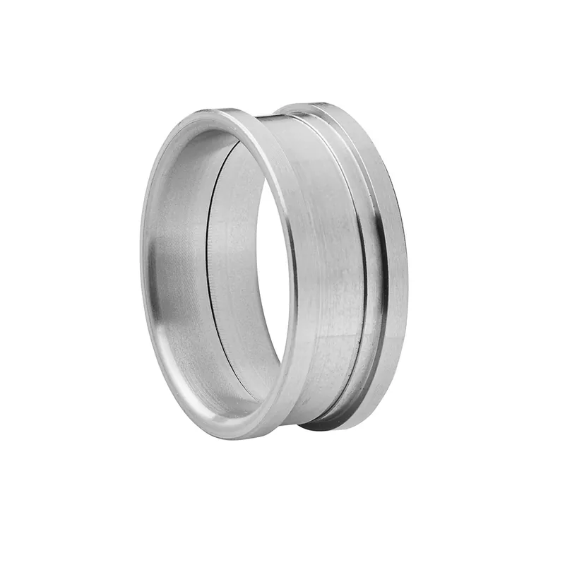 Popular Stainless Steel 2-Piece Ring Core, 6mm Wide, Size 8