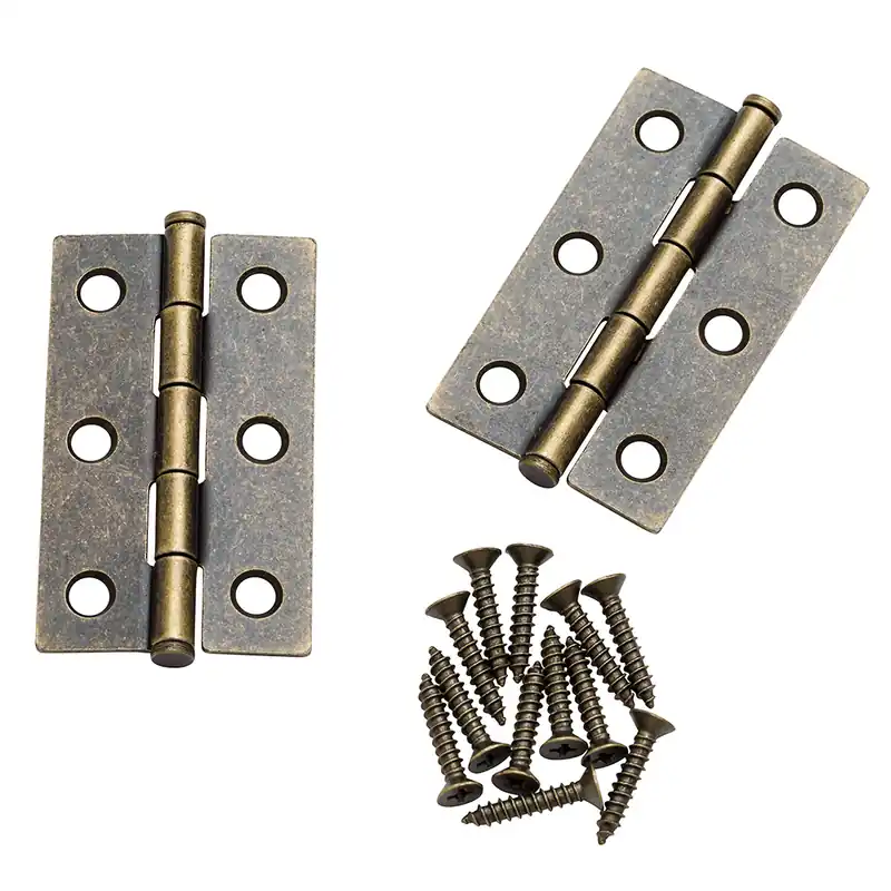 Mega Sale Flat-tipped Butt Hinges, 2-1/2'' L x 1-1/2'' W, Antique Brass