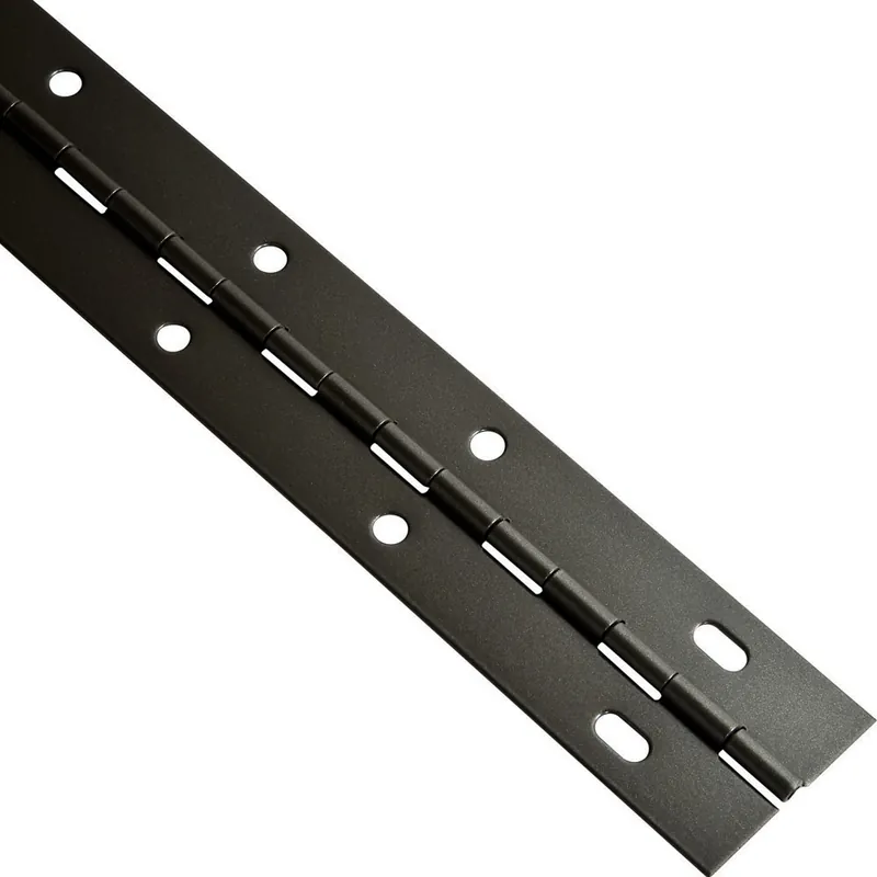 Budget Charcoal Gray, Slotted Piano Hinge, 36" L x 1-1/2" W