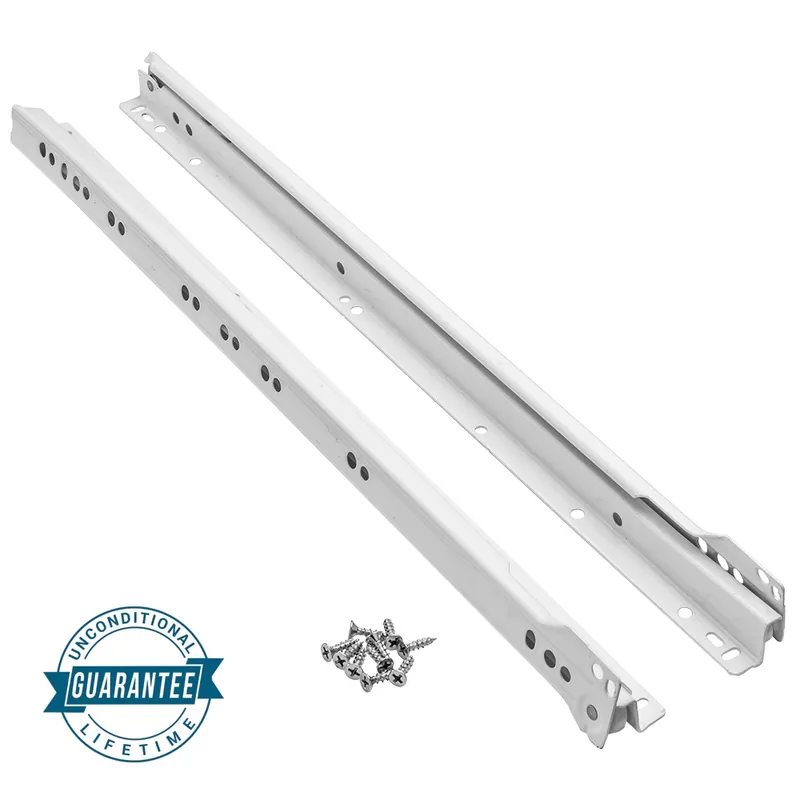 12'' Epoxy-Coated 66-lb. Centerline® Lifetime Slides, White Free Returns