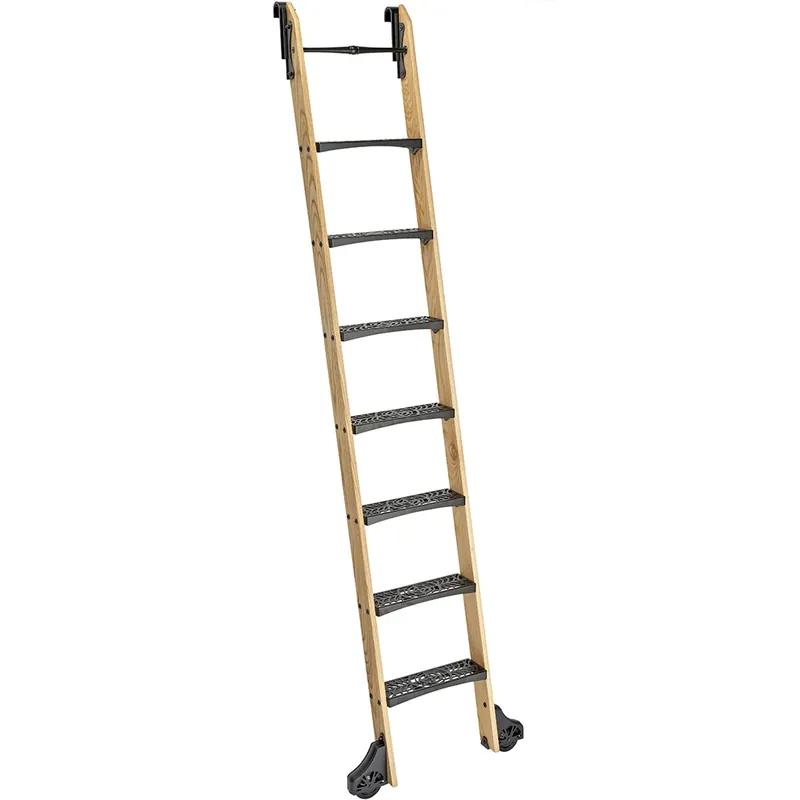 Seasonal Sale 8' Maple Vertical Rails for Vintage Library Ladder Steps
