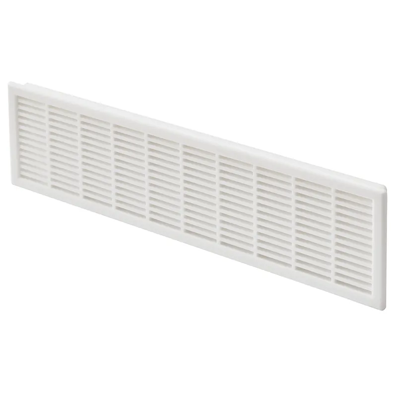 White Rectangular Vent Grill, Fits 2-3/8'' x 8-5/8'' Opening Next Day Delivery