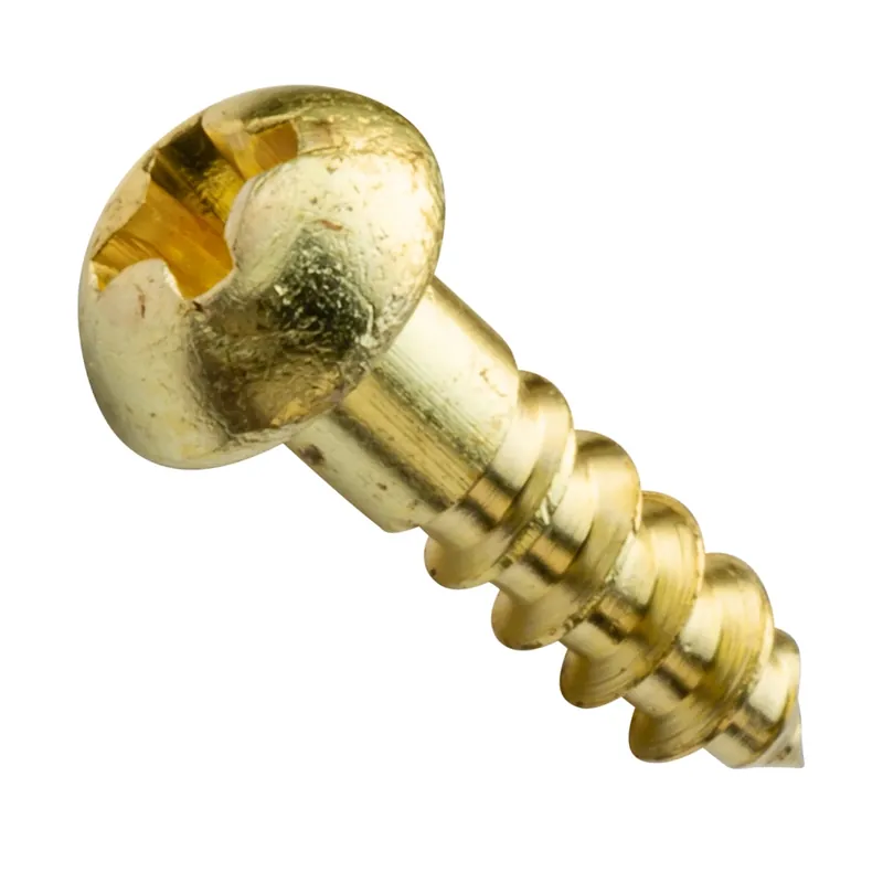 Centerline #6 x 5/8'' Round Head Phillips Wood Screws, Solid Brass, 50-Pack Reduced Price