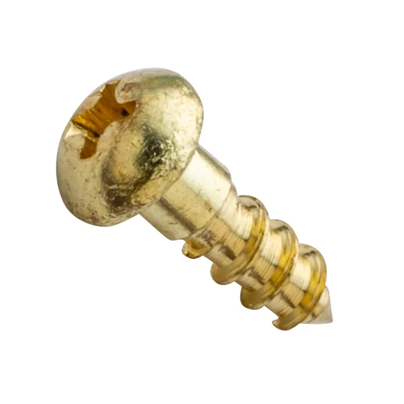 Centerline #4 x 3/8'' Round Head Phillips Wood Screws, Solid Brass, 50-Pack While Supplies Last