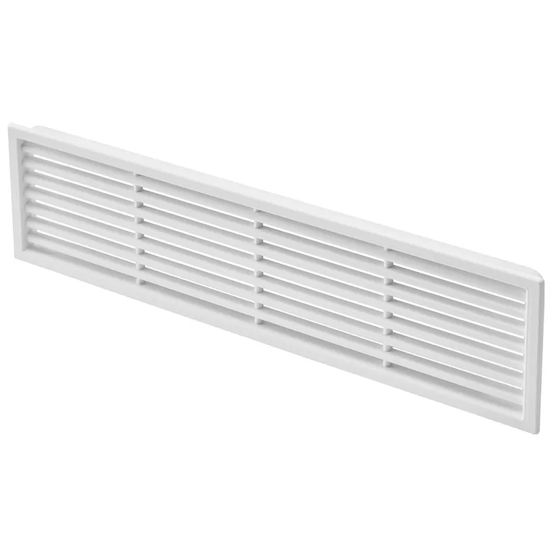 Clearance White Rectangular Vent Grill, Fits 2-1/2'' x 10'' Opening