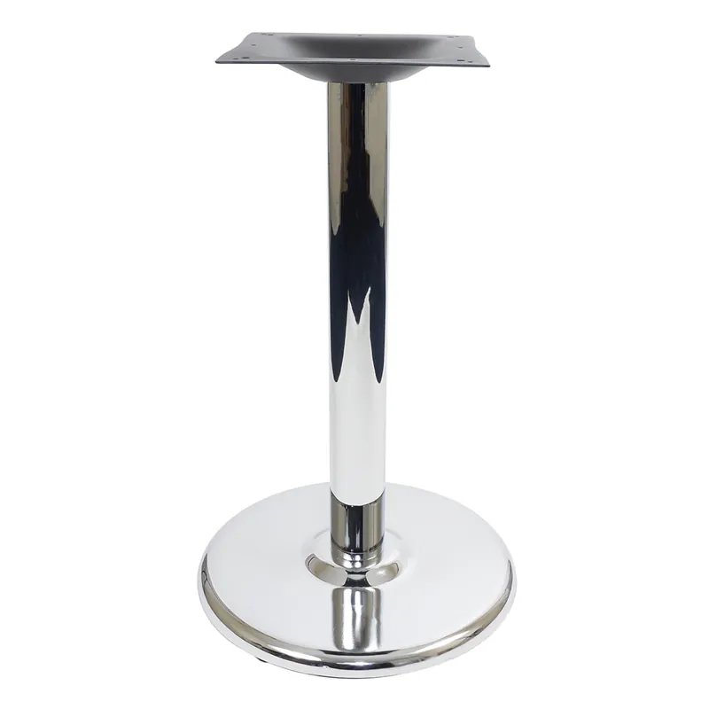 Final Sale Chrome Round Style 22'' Dia. Stamped Steel Table Base, Table Height