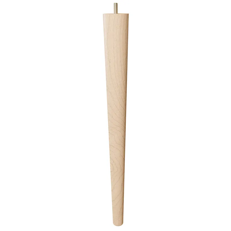 18'' Tapered Turned Leg, Hard Maple Worldwide Shipping