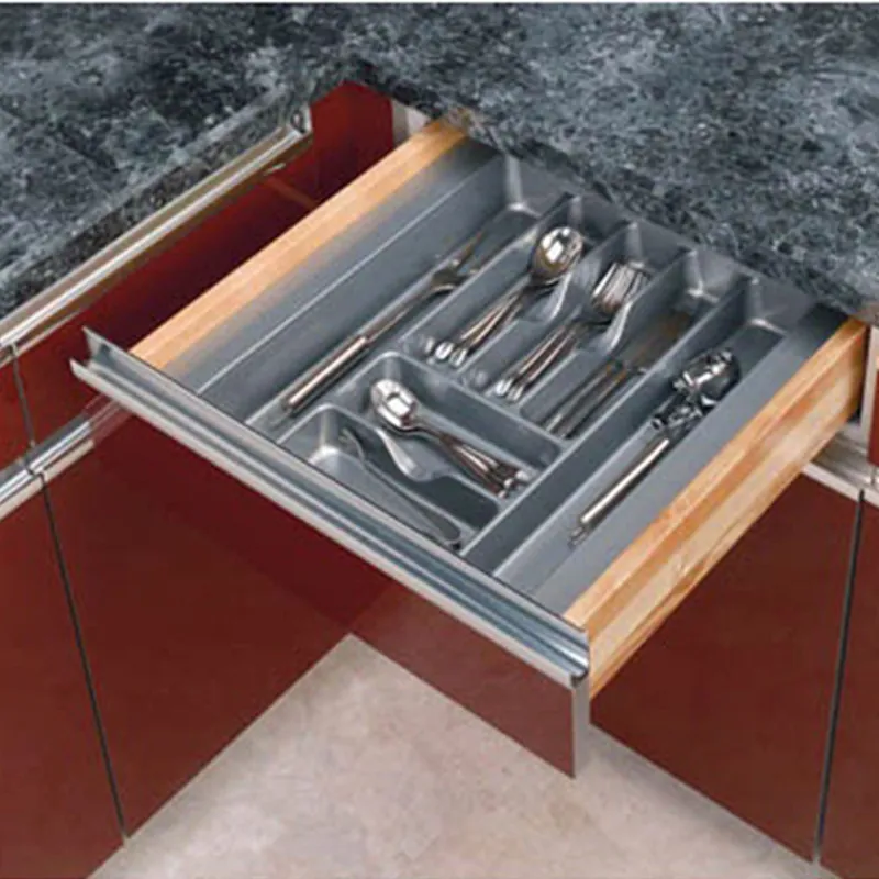 In Demand 17-1/2" Wide Cutlery Tray, Metallic Silver (GCT-3S-52)