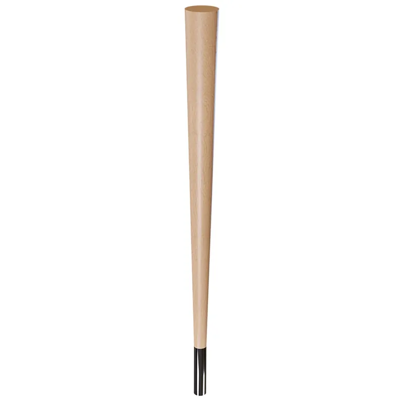 29'' Tapered Turned Leg, Hard Maple, 4''H Brushed Aluminum Foot Budget