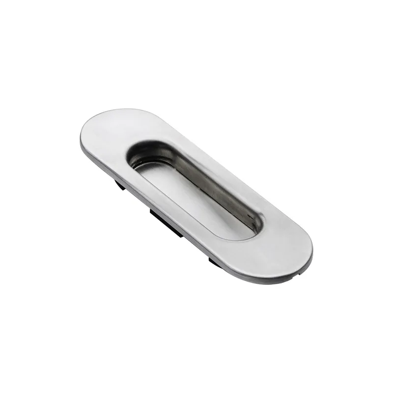 Save Now Recessed Rolling Door Handle, Stainless Steel