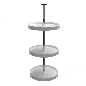Rev-A-Shelf Value Line Full Round Lazy Susan 3 Shelf Set 18" With 38"-46" Post White Popular