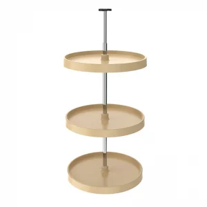 Money Back Guarantee Rev-A-Shelf Value Line Full Round Lazy Susan 3 Shelf Set 20" With 38"-46" Post Almond