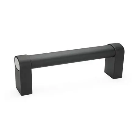 GN 334 Oval Tubular Handles Aluminum Tube, with Zinc Die-Cast Handle Legs, Mounting from the Back - GN 334-1.42-8.00-SW Secure Checkout