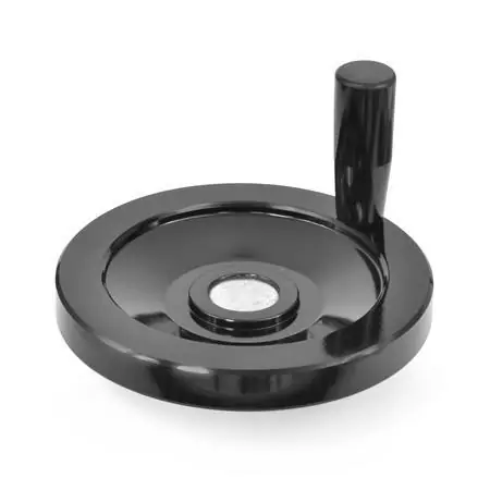 Genuine VPRA-MS Solid Disk Handwheels Plastic, with Stainless Steel Hub, with Revolving Handle - VPRA-MS-150-P6-D (6PVX5)