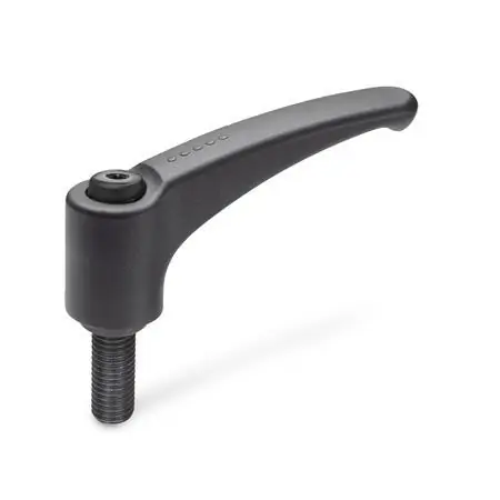 EN 604 Adjustable Levers Plastic, Threaded Stud Type, with Steel Components, Ergostyle® - EN 604-44-10X32-12-SG One Day Deal