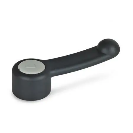 Editor’s Pick EN 623.5 Control Levers Plastic, Stainless Steel Hub, with Round or Square Through Bore, or Keyway, Ergostyle® - EN 623.5-32-B6-PGR