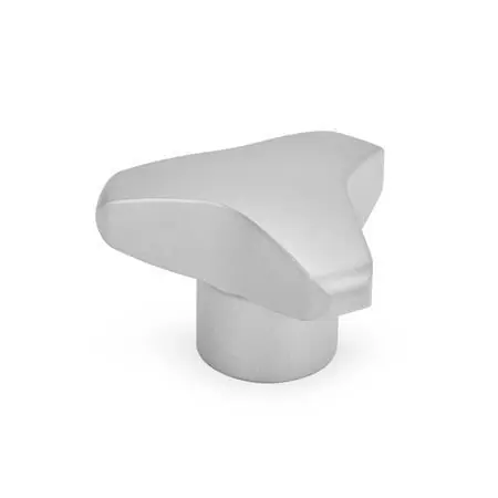Crafted GN 5345.4 Three-Lobed Knobs Stainless Steel AISI 316L, Blank Type - GN 5345.4-25-A