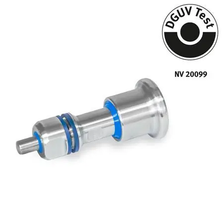 GN 8170 Indexing Plungers Stainless Steel, DGUV Certified, Lock-Out and Non Lock-Out, Hygienic Design - GN 8170-6-B-VH-H Grab Now