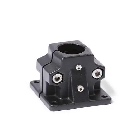 Premium GN 165.1 Base Plate Linear Actuator Connectors Aluminum, Split Assembly - GN 165.1-B30-2-SW