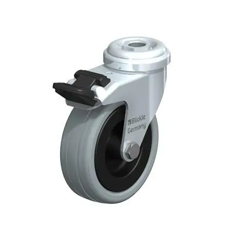 LRA-VPA Gray Rubber Wheel Swivel Casters Steel, with Bolt Hole Mounting, Standard Bracket Series - LRA-VPA-100-G (100GAA5) Low Price