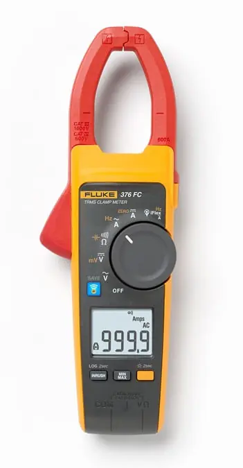 Free Delivery Fluke FLUKE-376-FC Digital True RMS AC/DC Clamp Meter With iFlex 600-Amp DC 999.9-Amp Via Jaw 2500-Amp Via Flexible Current Probe AC 1000-Volt DC 1