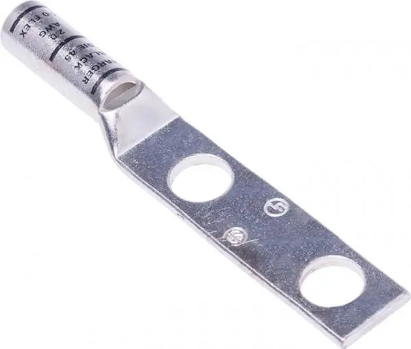 Harger GECLB62C Electro Tin Plated Copper 2-Hole Compression Lug 6-AWG 3/8-Inch Blue Crafted